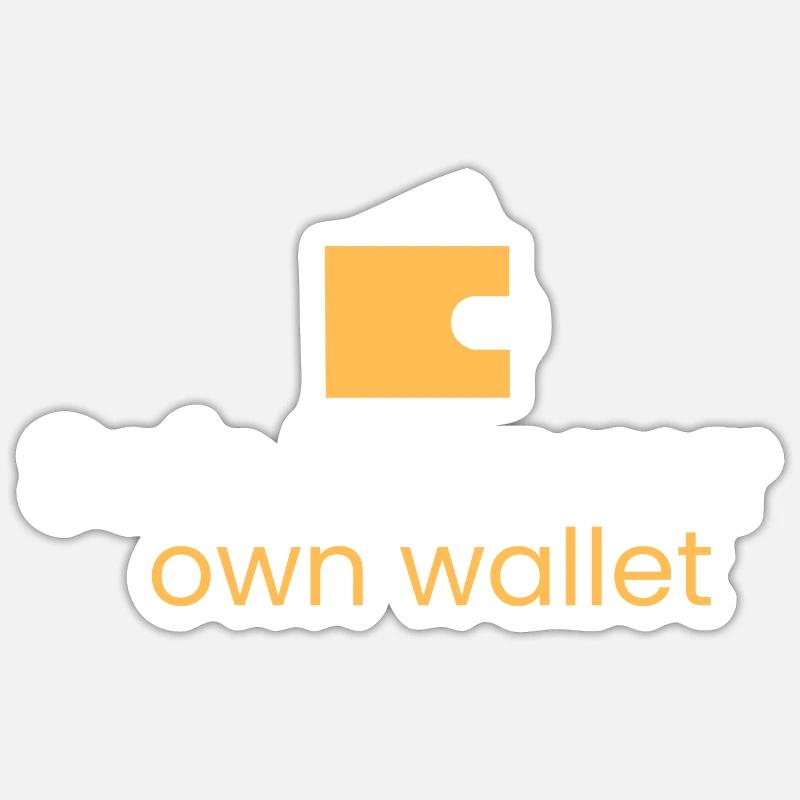 Sicher in der eigenen Brieftasche Sticker Größe S (10 x 10 cm)