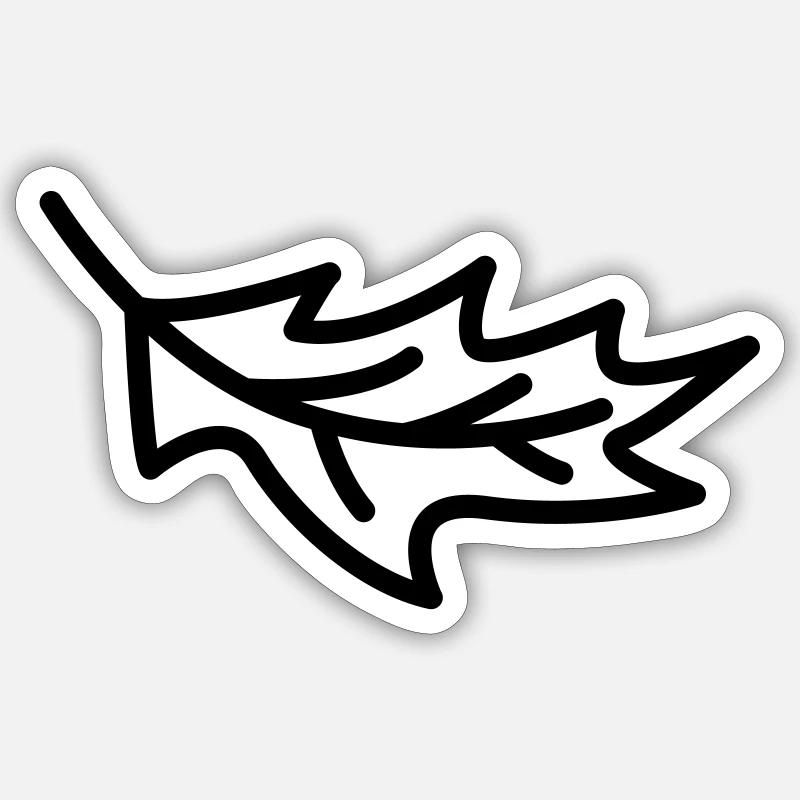 Feuille 26 - Sticker taille S (10 x 10 cm) - blanc mat