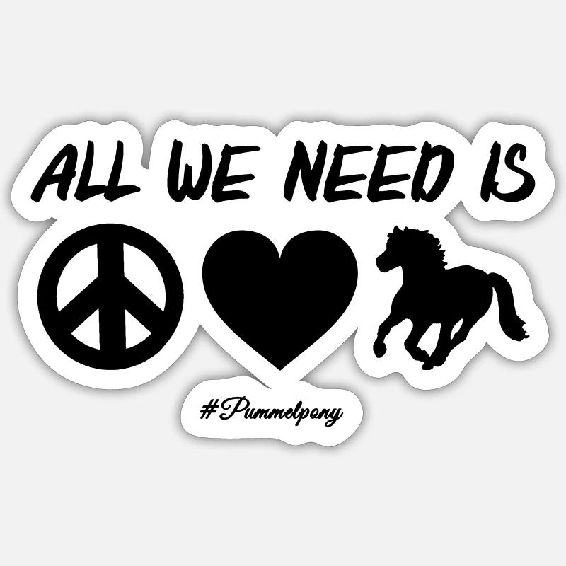 All we need - Sticker Größe S (10 x 10 cm) - Mattweiß