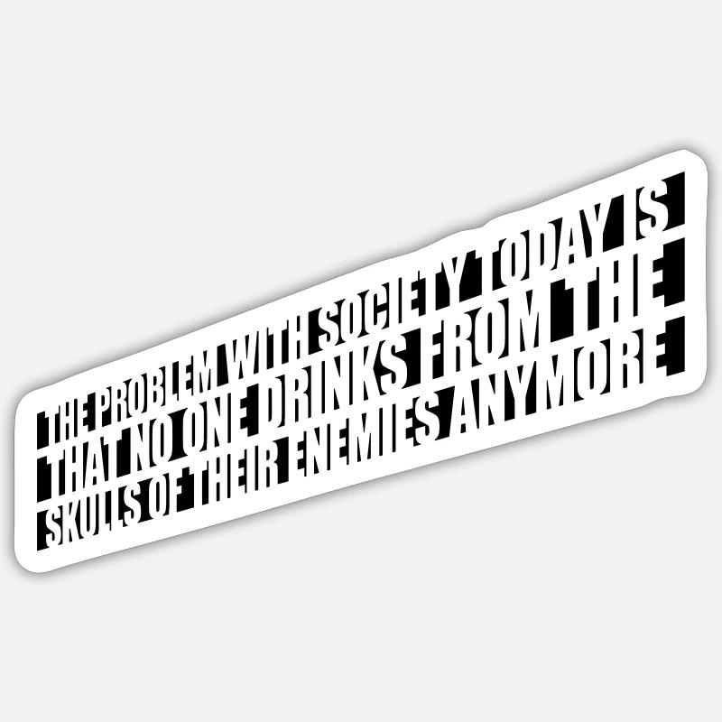 drinks from enemies skulls - Sticker size S (10 x 10 cm) - white matte