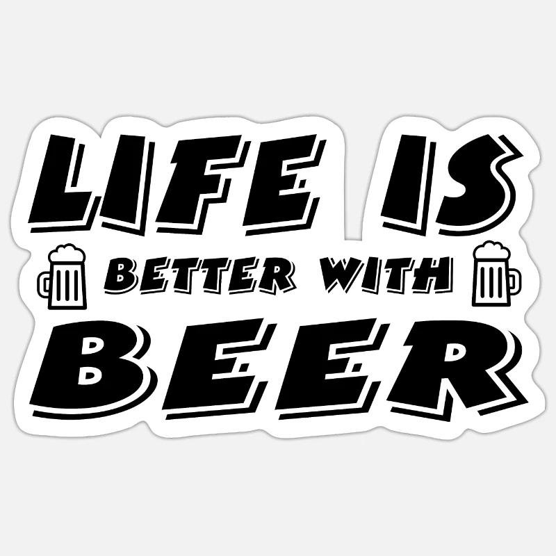 Beer - Sticker size S (10 x 10 cm) - white matte