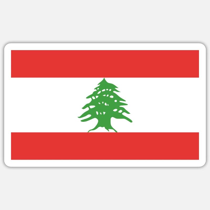 Drapeau du Liban Sticker taille S (10 x 10 cm)