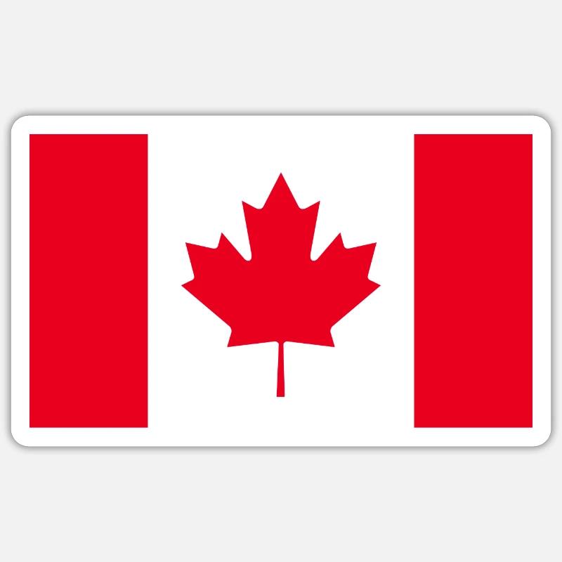 Canada Flag Sticker size S (10 x 10 cm)