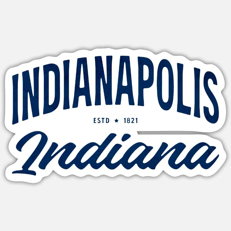 Indy Vintage Indianapolis Script Sticker size S (10 x 10 cm)