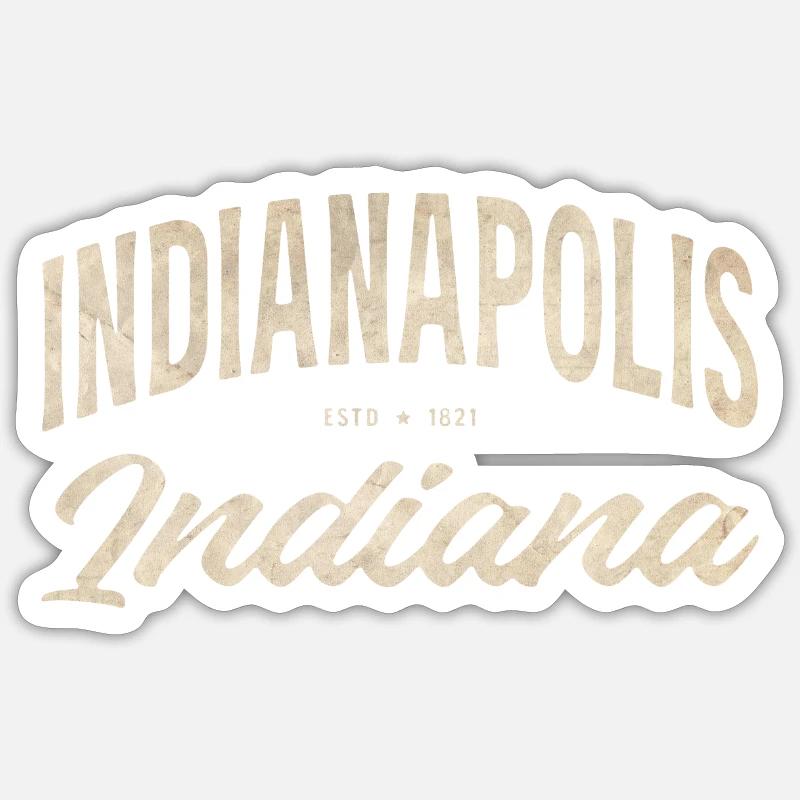 Vintage Indianapolis Script Logo Sticker size S (10 x 10 cm)