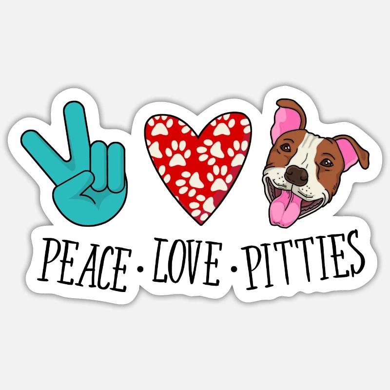 Peace Dear Pitbulls - Dog Owner Master Sticker size S (10 x 10 cm)