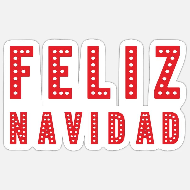 Feliz Navidad - Sticker Größe S (10 x 10 cm) - Mattweiß