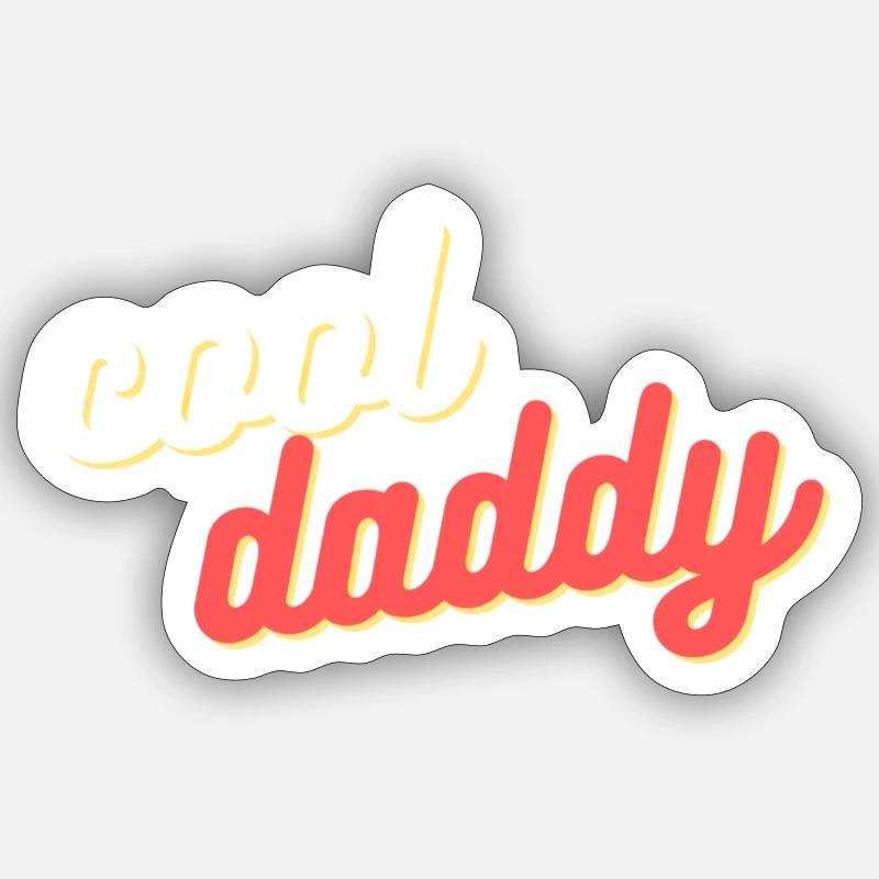 cool daddy - Sticker Größe S (10 x 10 cm) - Mattweiß