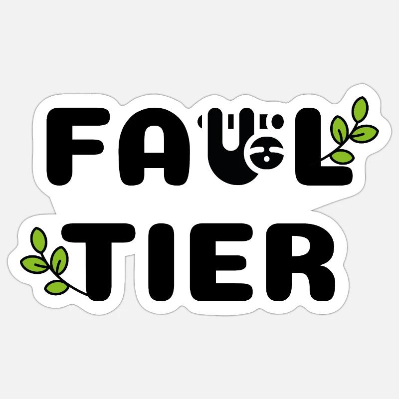 Faultier Sticker Größe S (10 x 10 cm)