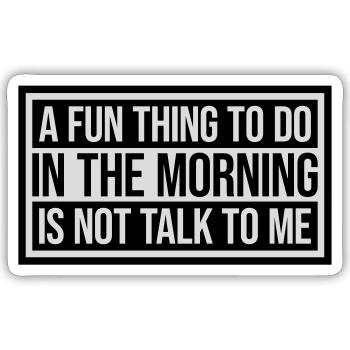 ne me parle pas - Sticker taille S (10 x 10 cm) - blanc mat - Devant