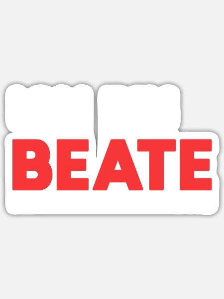 Beate Name Spruch für stolze Beates - Sticker Größe S (10 x 10 cm) - Mattweiß