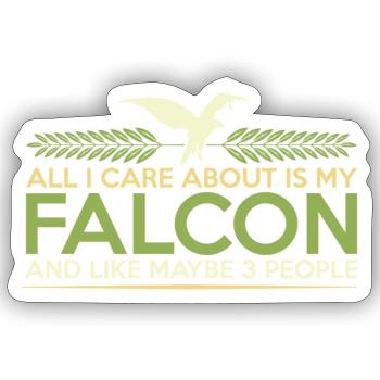 Sports de fauconnerie - Sticker taille S (10 x 10 cm) - blanc mat - Devant