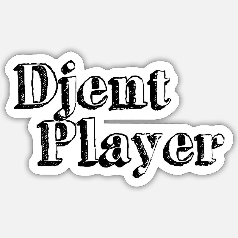 Djent player - Sticker size S (10 x 10 cm) - white matte