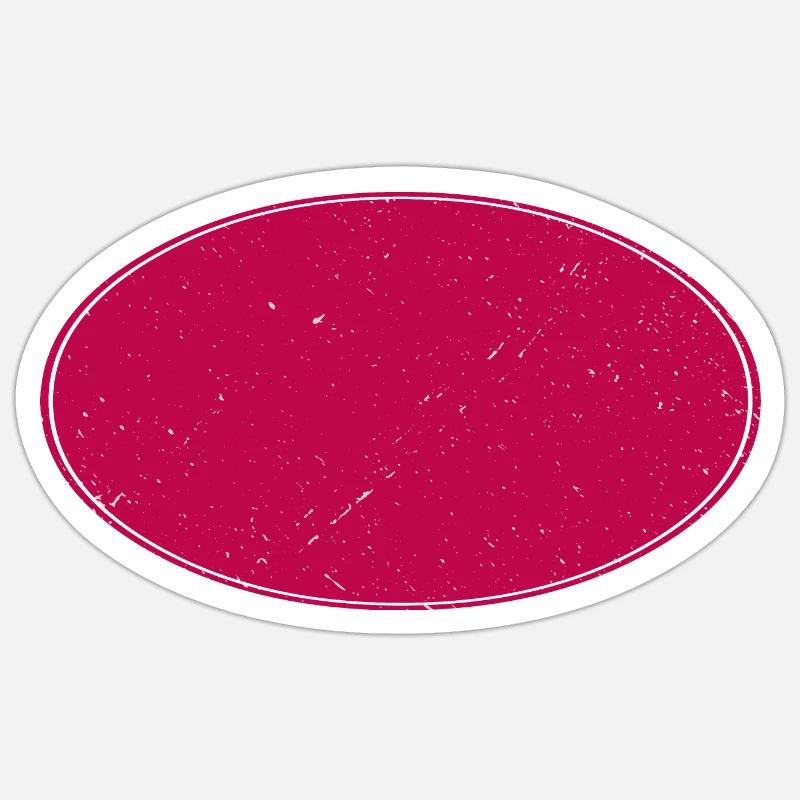 Ovaler Background schmutzig weinrot Sticker Größe S (10 x 10 cm)