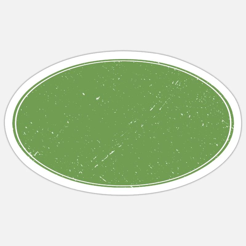 Ovaler Background schmutzig grün Sticker Größe S (10 x 10 cm)