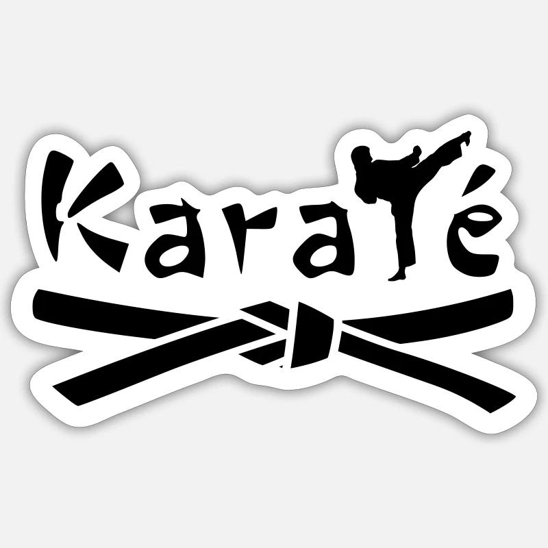 Karate - Sticker Größe S (10 x 10 cm) - Mattweiß