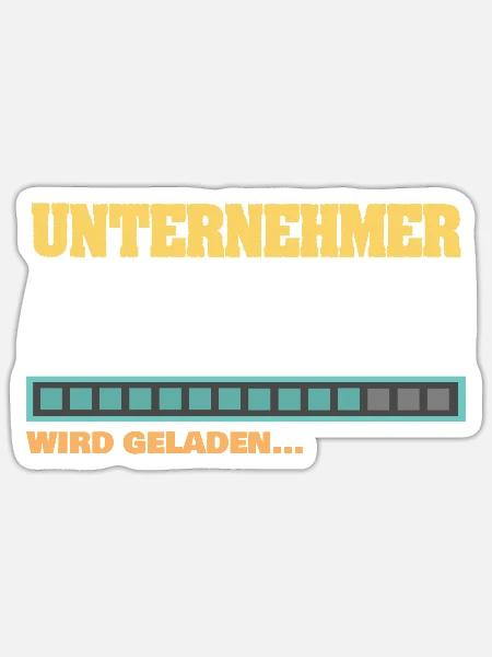 Unternehmer - Sticker Größe S (10 x 10 cm) - Mattweiß