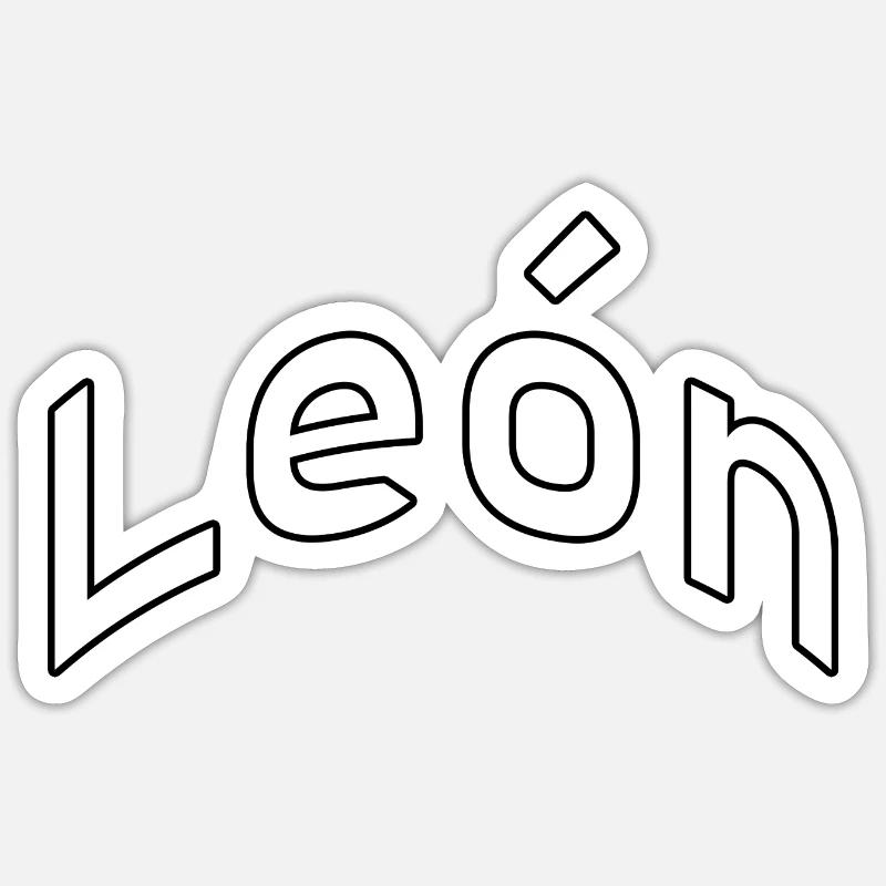 León - Sticker size S (10 x 10 cm) - white matte