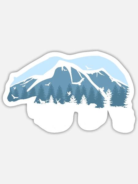 Polar Bear 2 - Sticker Größe S (10 x 10 cm) - Mattweiß