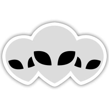 Team 3 Aliens Friends - Sticker size S (10 x 10 cm) - white matte - Front