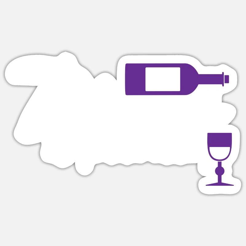 Dinner is poured 4 - Sticker size S (10 x 10 cm) - white matte