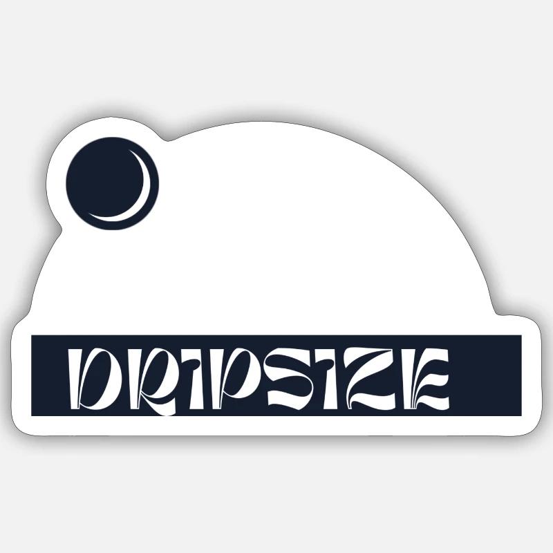 DRIPSIZE DROP /1 - Sticker Größe S (10 x 10 cm) - Mattweiß