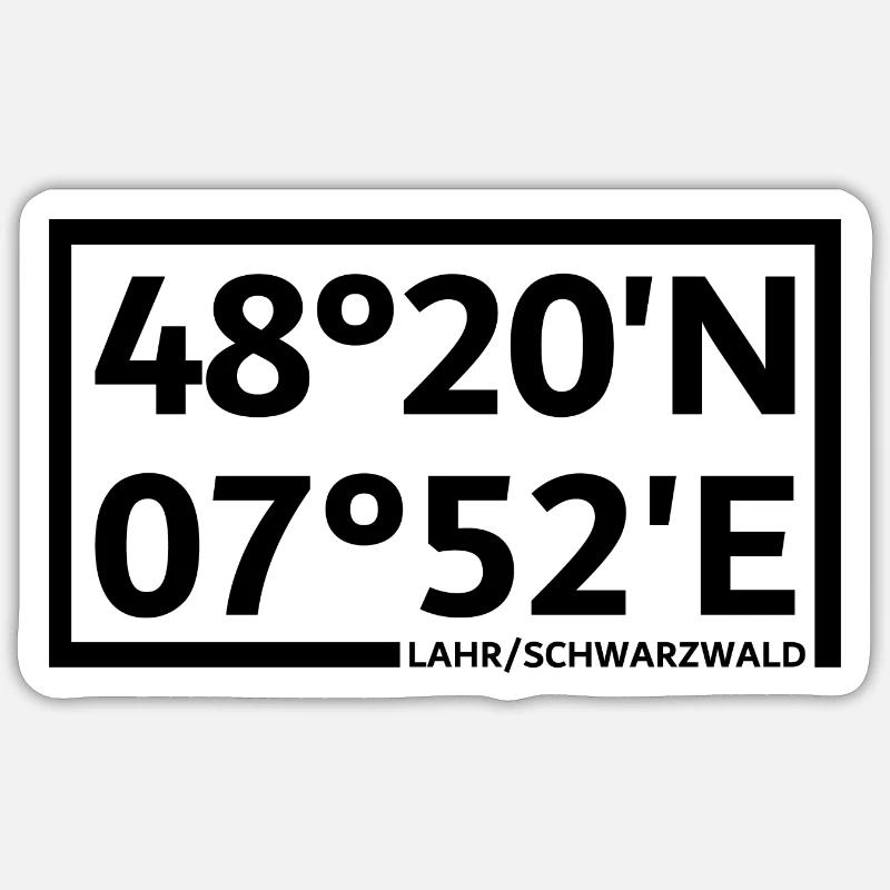 Lahr/Black Forest coordinates Sticker size S (10 x 10 cm)