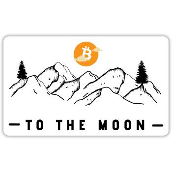 TO THE MOON - Sticker Größe S (10 x 10 cm) - Mattweiß - Vorne