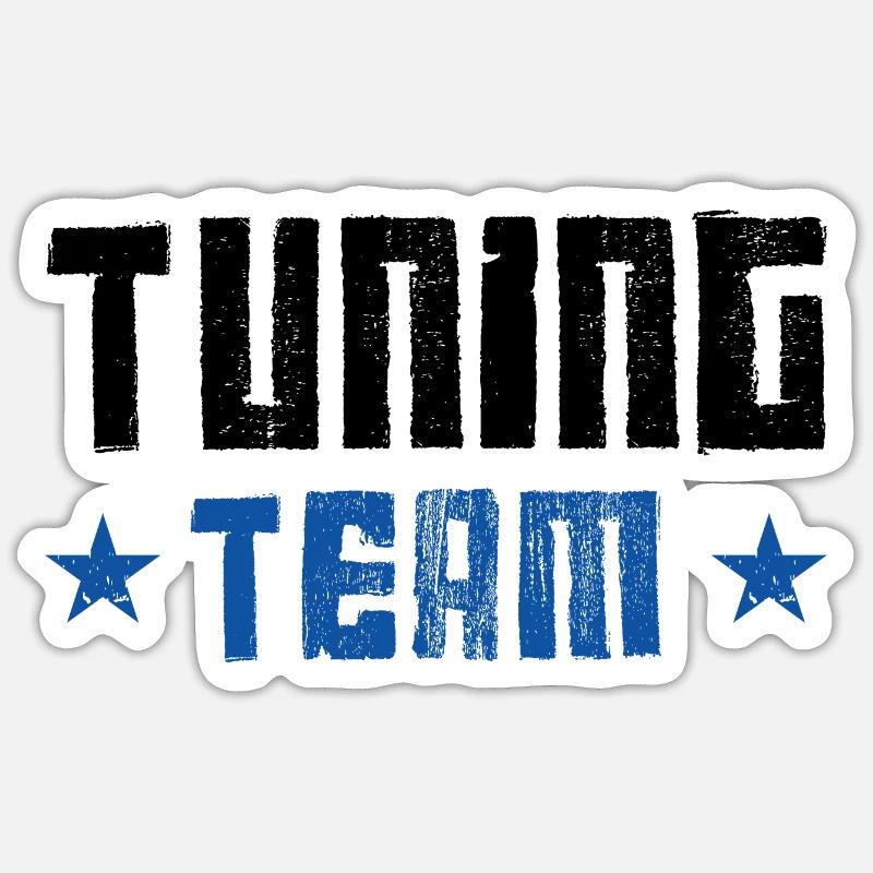 Équipe de tuning - Sticker taille S (10 x 10 cm) - blanc mat
