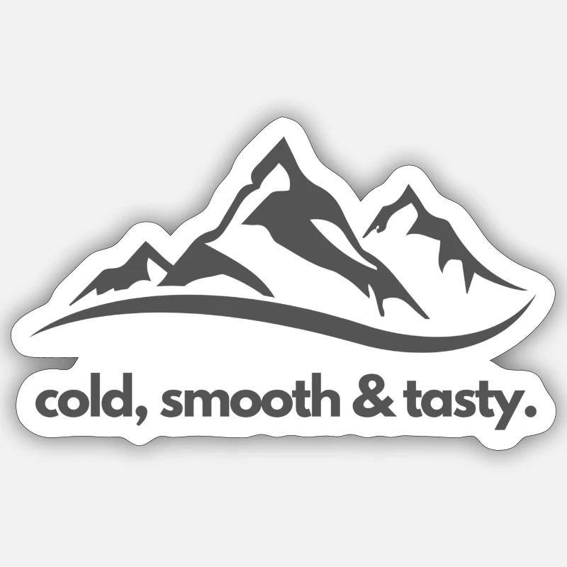 cold, smooth & tasty Sticker size S (10 x 10 cm)