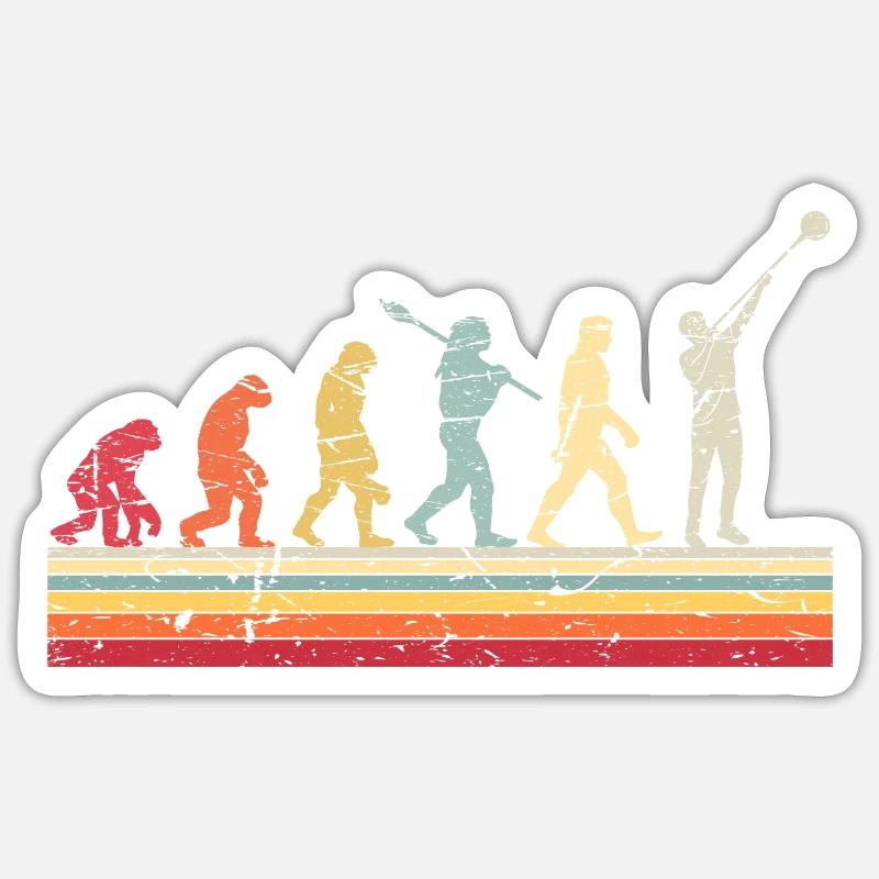 Artiste de verre soufflant de verre Evolution Sticker taille S (10 x 10 cm)