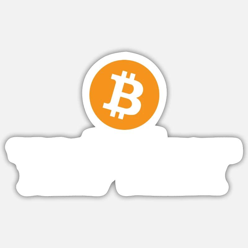 Crypto Bitcoin Trading - Sticker taille S (10 x 10 cm) - blanc mat
