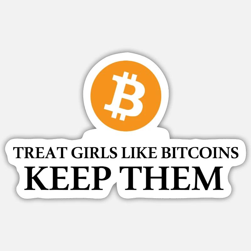 Crypto Bitcoin Trading - Sticker taille S (10 x 10 cm) - blanc mat