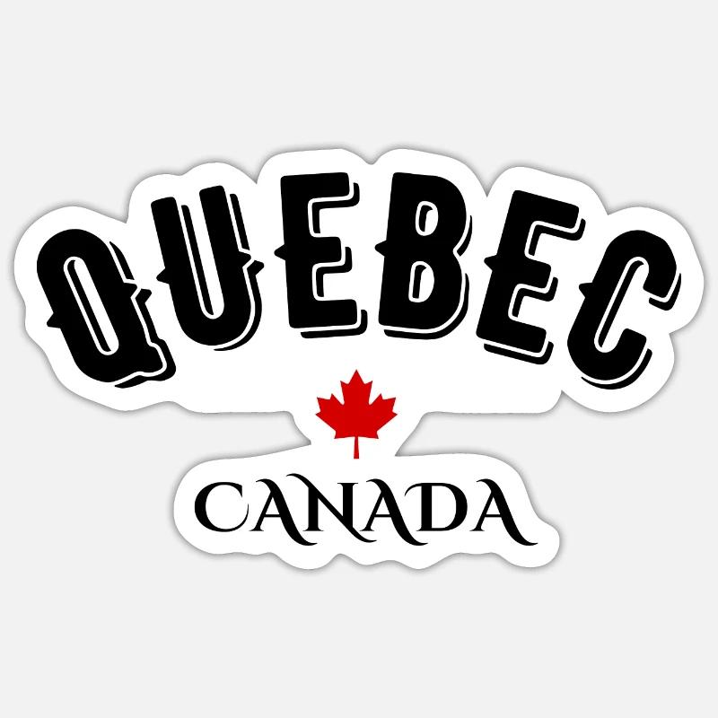 Quebec, Kanada - Sticker Größe S (10 x 10 cm) - Mattweiß
