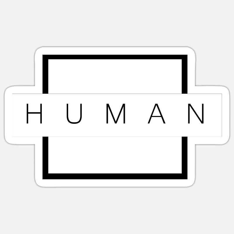 Human Ästhetik Geschenk Sticker Größe S (10 x 10 cm)