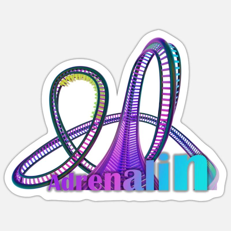 Roller coaster adrenaline Sticker size S (10 x 10 cm)