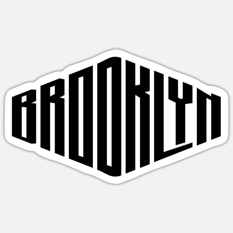 Brooklyn - Sticker size S (10 x 10 cm) - white matte
