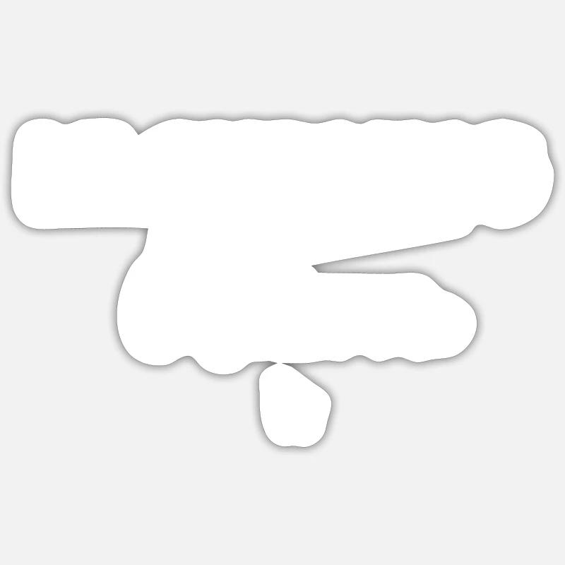 Curling - Sticker taille S (10 x 10 cm) - blanc mat