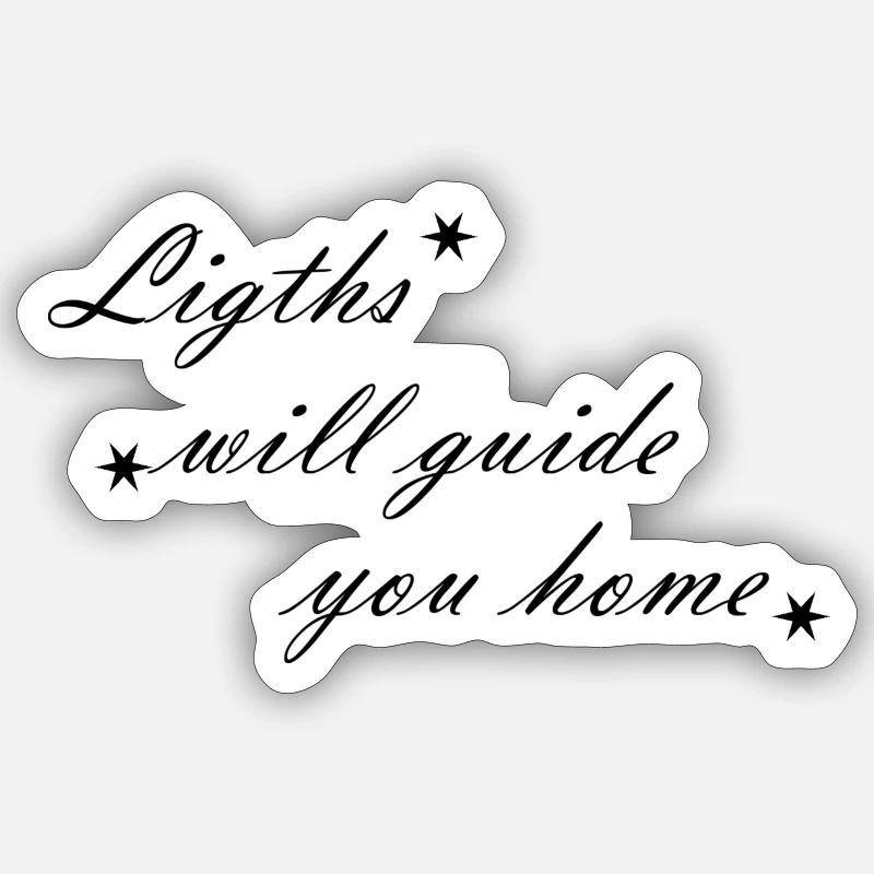 Lights - Sticker size S (10 x 10 cm) - white matte