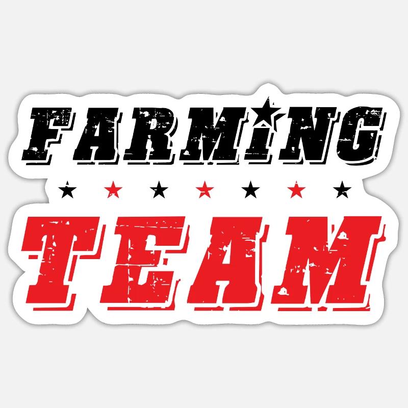 Farming Team - Sticker Größe S (10 x 10 cm) - Mattweiß