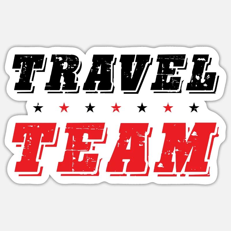 Équipe de voyage - Sticker taille S (10 x 10 cm) - blanc mat