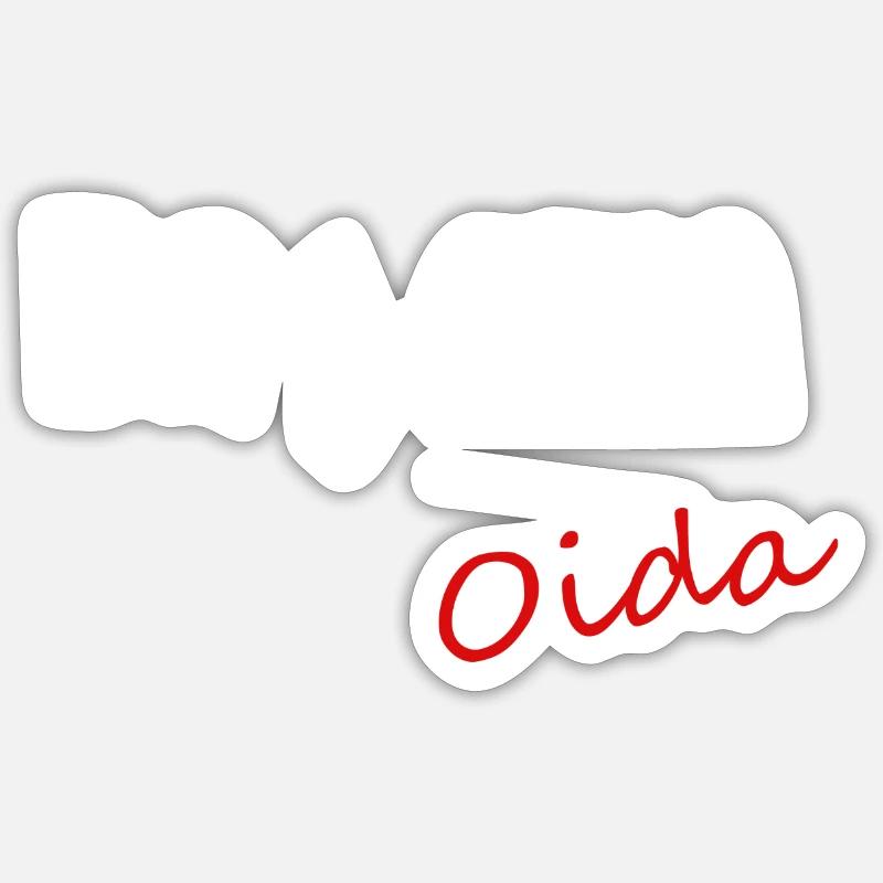 Bayern Oida - Sticker Größe S (10 x 10 cm) - Mattweiß