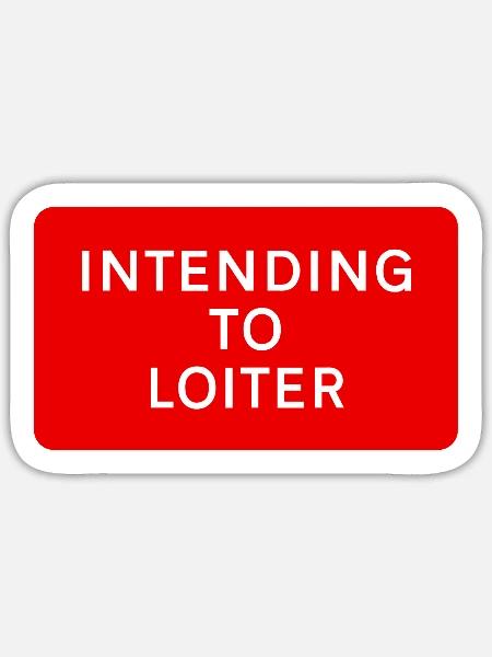Absicht zu lungern - Sticker Größe S (10 x 10 cm) - Mattweiß
