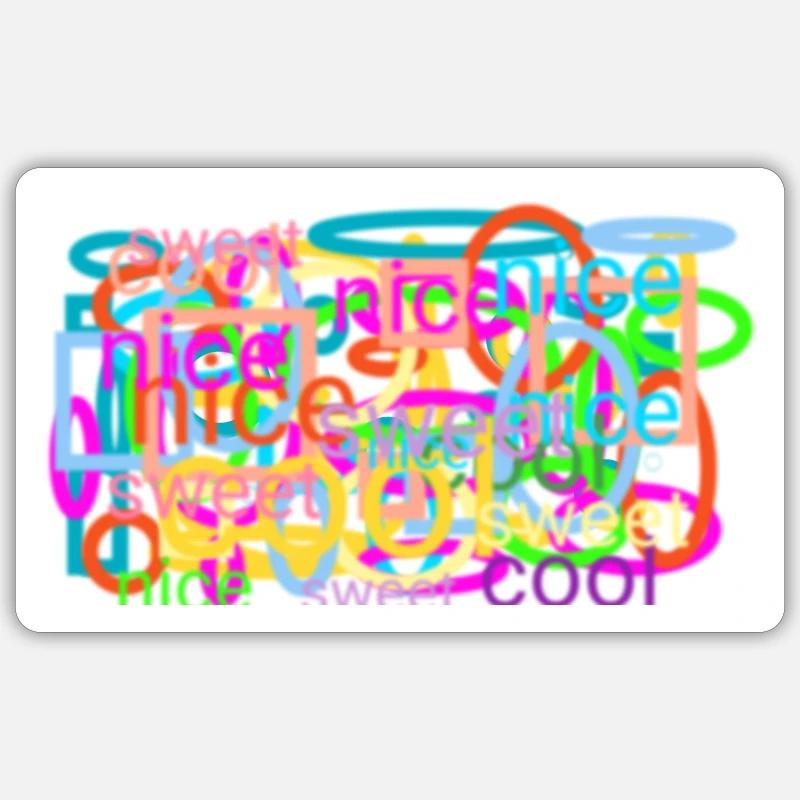 Cool - Sticker Größe S (10 x 10 cm) - Mattweiß