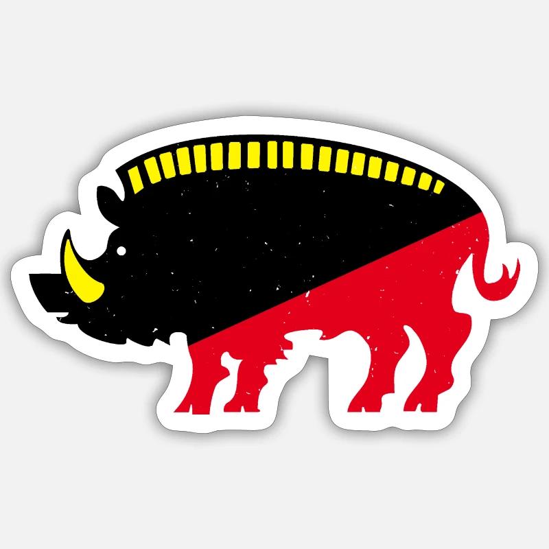 Eber - Sticker Größe S (10 x 10 cm) - Mattweiß