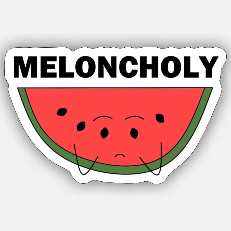 Meloncholy - Sticker size S (10 x 10 cm) - white matte