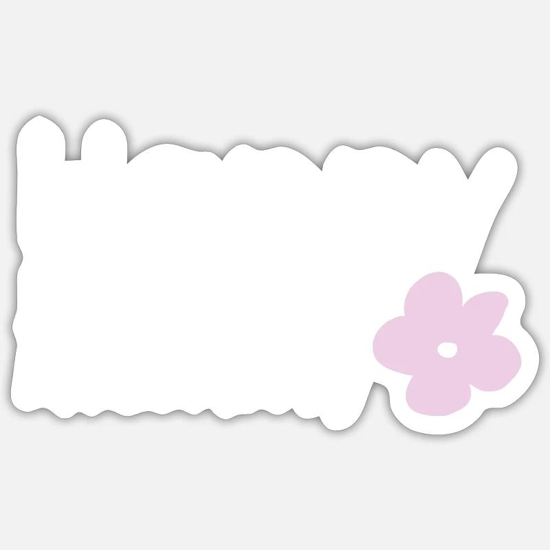 Joyeux anniversaire maman - Sticker taille S (10 x 10 cm) - blanc mat