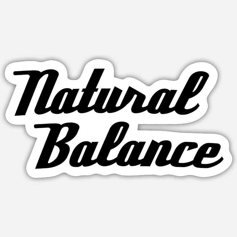 Équilibre naturel - Sticker taille S (10 x 10 cm) - blanc mat