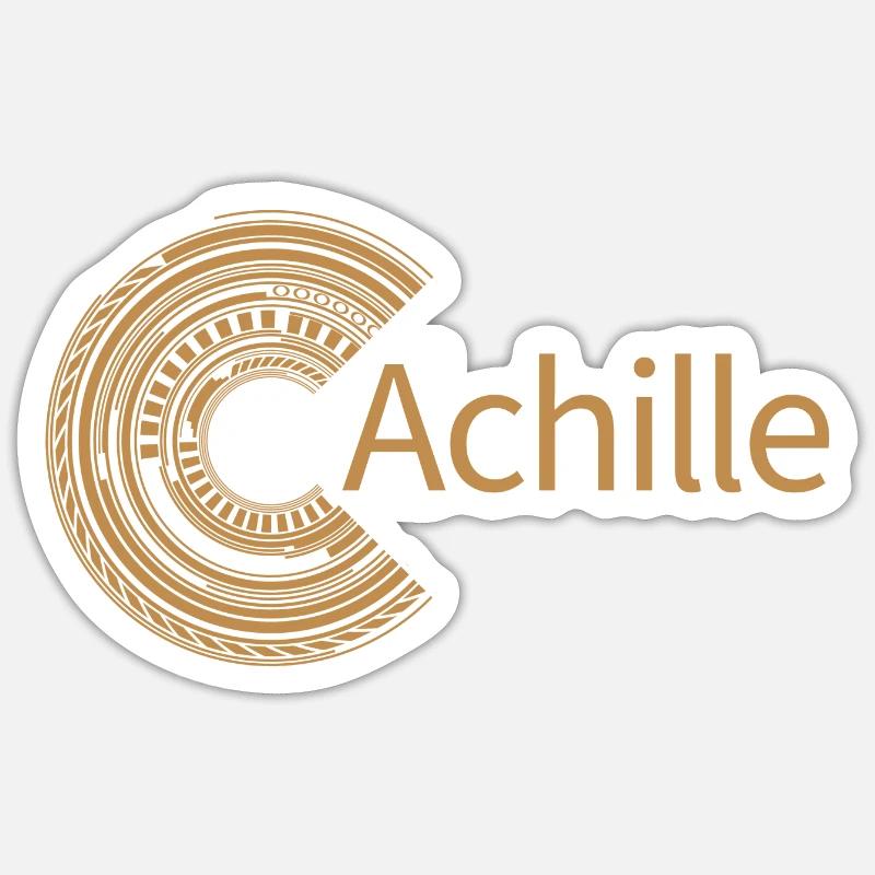 Pour Achille - Sticker taille S (10 x 10 cm) - blanc mat