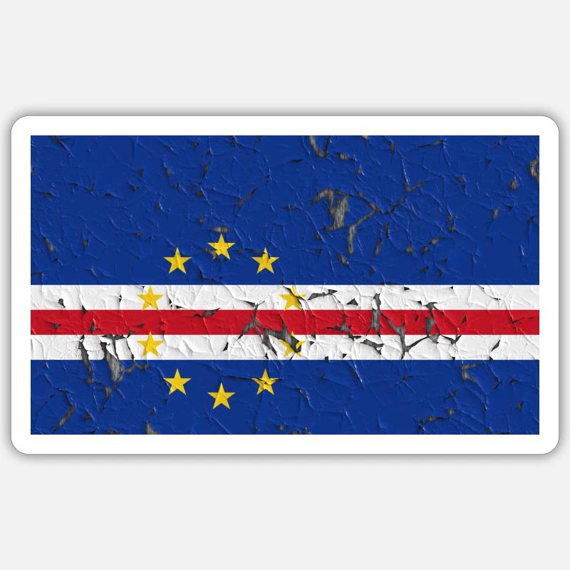 Cap-Vert Cabo Verde Sticker taille S (10 x 10 cm)
